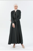 Biye Detaylı Abaya Ferace Haki | 206709