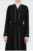 Biye Detaylı Abaya Ferace Siyah | 206701