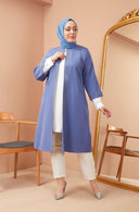 Taş Detaylı Ceketli Takım İndigo | 1100126