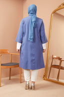 Taş Detaylı Ceketli Takım İndigo | 1100126