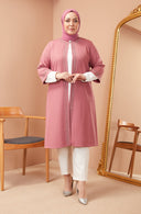 Taş Detaylı Ceketli Takım Pembe | 1100123