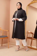 Taş Detaylı Ceketli Takım Siyah | 1100131