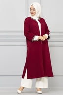 Kolları Şerit Taşlı Üçlü Takım Kırmızı | 1100611