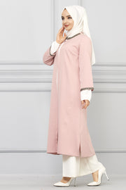 Kolları Şerit Taşlı Üçlü Takım | 11006 Pembe