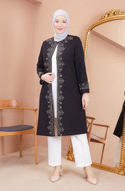 Big size chiffon dress with stones Burgundy | 8013-2-7