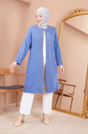 Taş Detaylı Ceketli Takım İndigo | 1100726