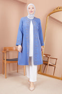 Taş Detaylı Ceketli Takım İndigo | 1100726