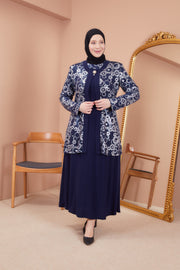 Big size chiffon dress with stones Burgundy | 8013-2-7
