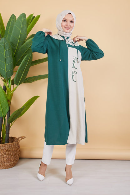 Robe en mousseline grande taille avec pierres bordeaux | 8013-2-7