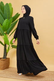 Abaya The Black color with a wide cut | 2068-1