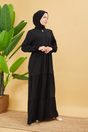 Abaya The Black color with a wide cut | 2068-1