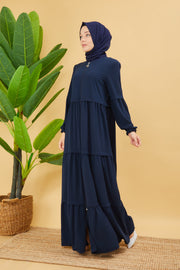 Abaya The Navy blue color with a wide cut | 2068-5