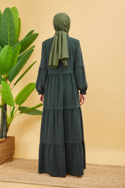 Abaya La couleur kaki avec une coupe large | 2068-9