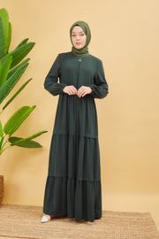 Abaya La couleur kaki avec une coupe large | 2068-9