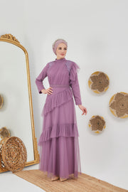  فستان سهرة أرجواني | 7719-12