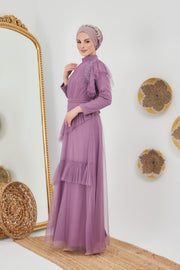  فستان سهرة أرجواني | 7719-12
