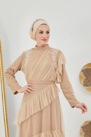TÜL ABİYE GOLD | 7719-21