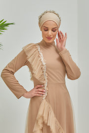  فستان سهرة ذهبي  | 7728-21