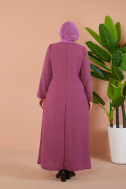 فستان زهري بأحجار لامعة  | 8012-4-3-1