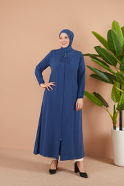 Abaya Grise  unie grande taille | 2081-6