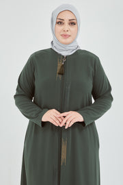New Season Big Size Khaki Abaya | 2066-9