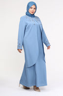 Büyük Beden Elbise Bebe Mavisi |  8012131