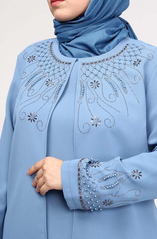 Büyük Beden Elbise Bebe Mavisi |  8012131
