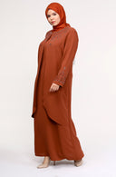 Büyük Beden Elbise Kiremit |  8012129