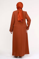 Büyük Beden Elbise Kiremit |  8012129