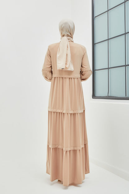 Abaya La couleur vison avec une coupe large | 2068-23