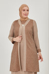 ensemble grande taille BEIGE  | 8016-3-23