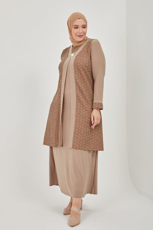 ensemble grande taille BEIGE  | 8016-3-23