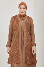 ensemble grande taille CARAMEL  | 8016-3-37