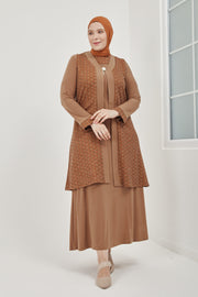 ensemble grande taille CARAMEL  | 8016-3-37