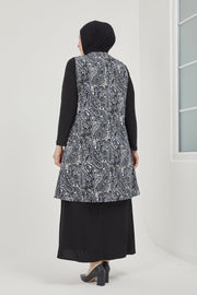 Big size chiffon dress with stones Burgundy | 8013-2-7