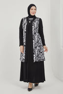 Yelekli İkili Takım Siyah | 8016DSN2