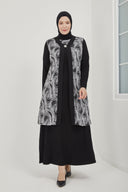 Yelekli İkili Takım Siyah | 8016DSN6